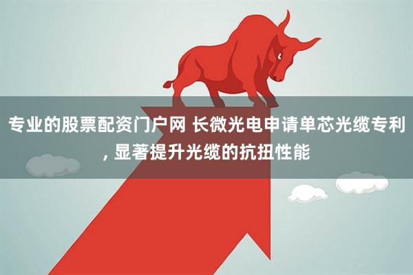 专业的股票配资门户网 长微光电申请单芯光缆专利, 显著提升光缆的抗扭性能