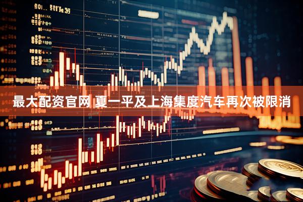 最大配资官网 夏一平及上海集度汽车再次被限消